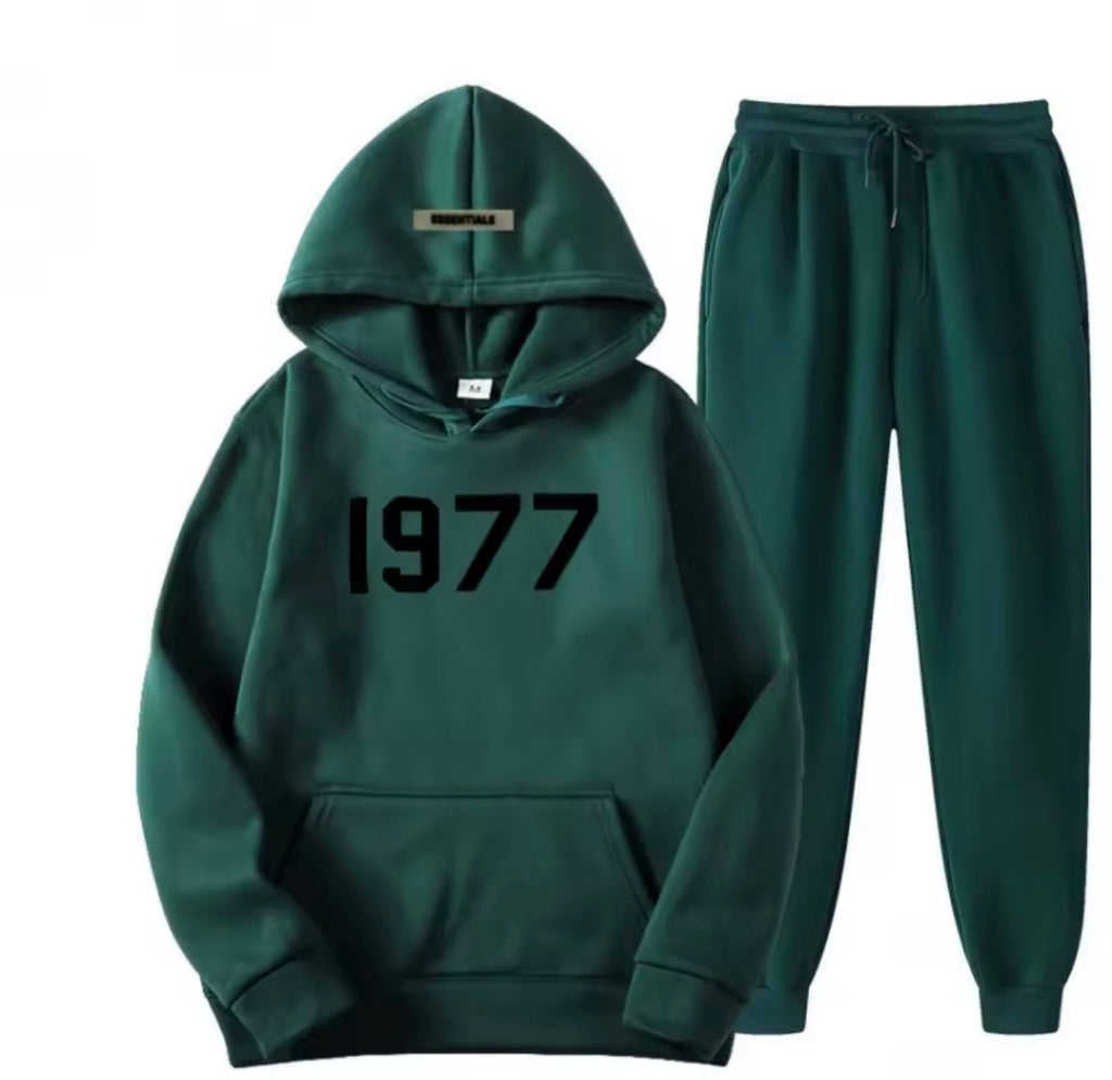 סט קפוצ׳ון פרימיום גזרה אובר סייז יוניסקס Street 1977 Set