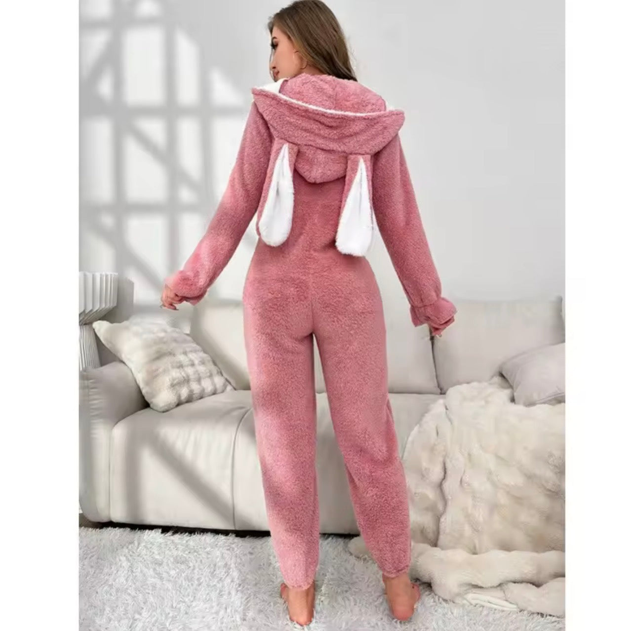 אוברול ארנב חורפי מפנק Pink Bunny Dream